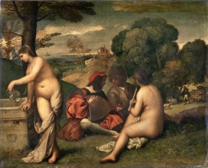 Concert Champetre painting - Titian