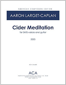 Cider Meditation Score for Choir and Guitar